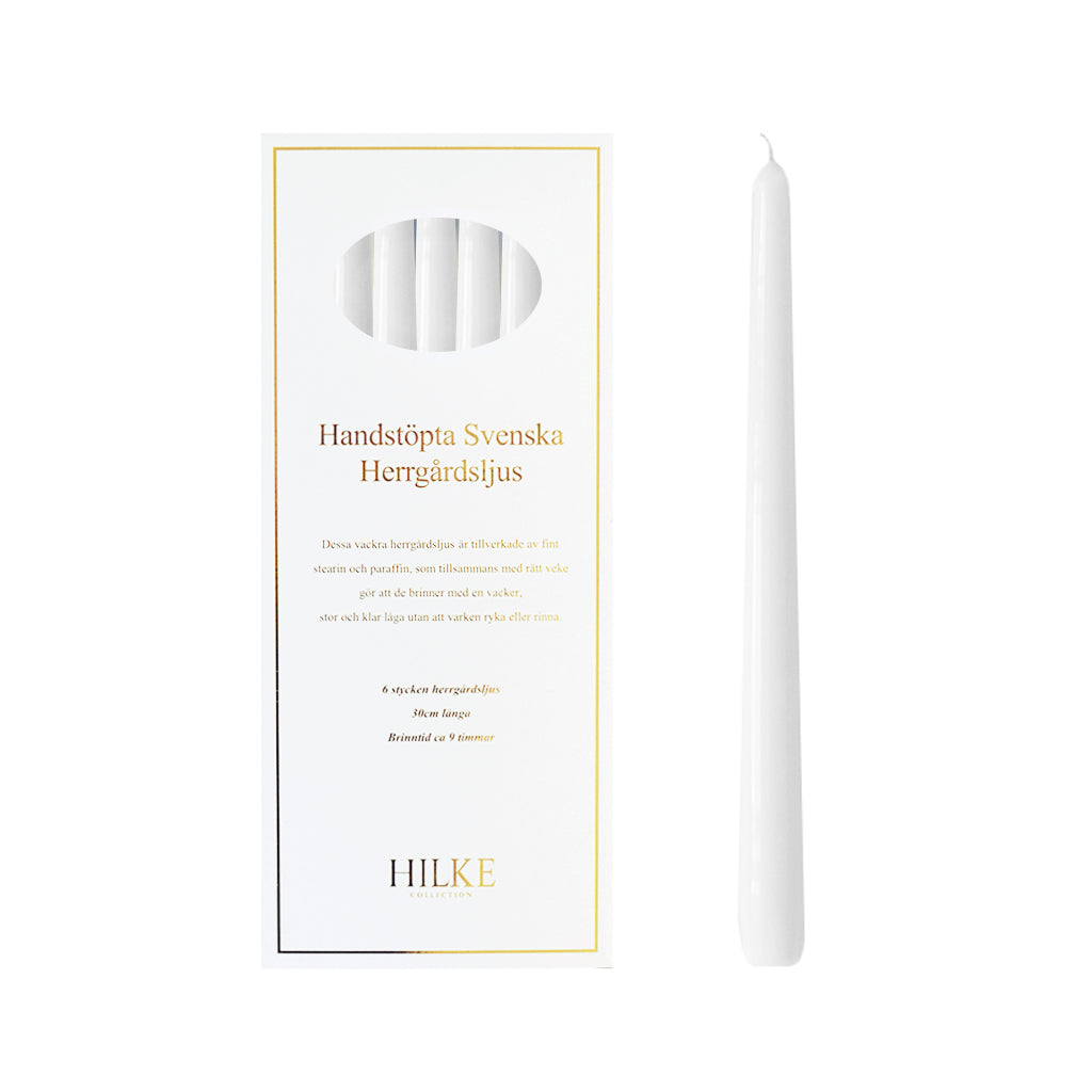 HILKE HERRGÅRDSLJUS 6-PACK VIT